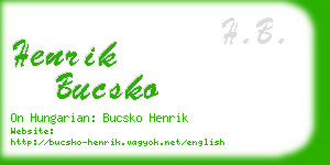 henrik bucsko business card